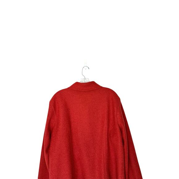 Talbots Vintage Orange Alpaca Blend Fall Button Front Chore Jacket Size 1X - Picture 8 of 12